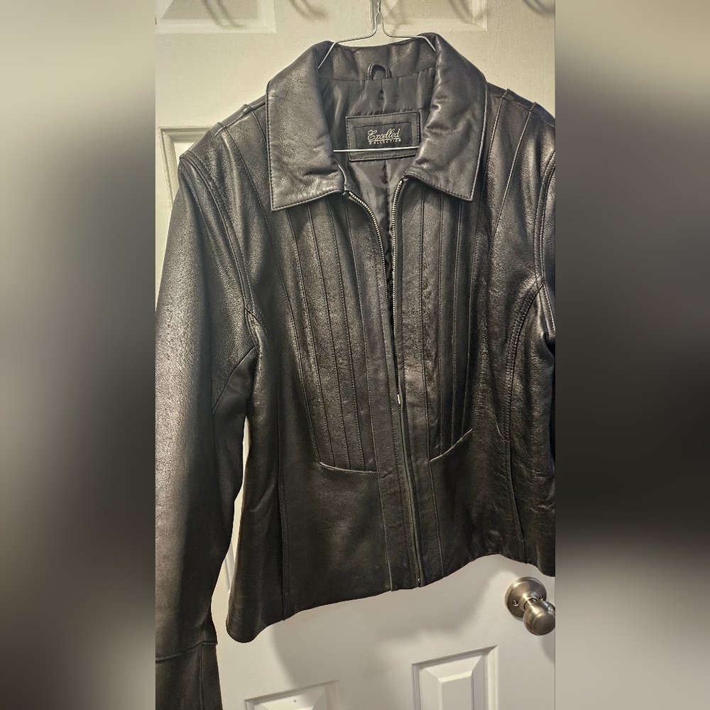 (XL) Women's Vintage Leather Jacket